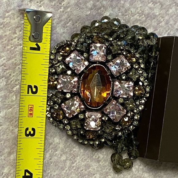 NORDSTROM Rhinestone Flower Multi Strand Beaded Stretch Bracelet, One Size - Picture 10 of 11